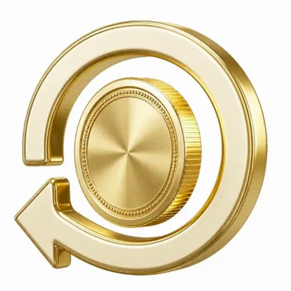 Coin with circular arrow — Vegas Hero